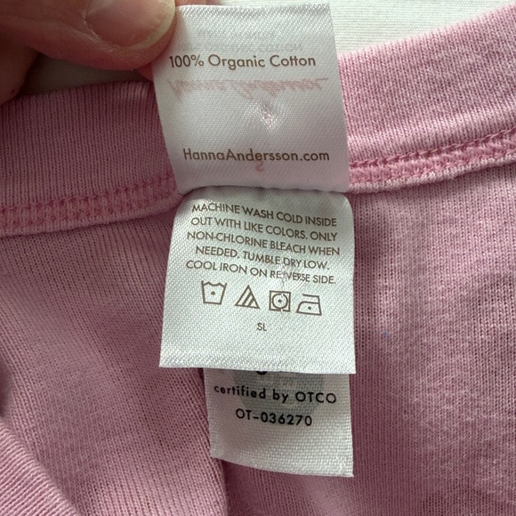 Hanna Andersson Pink Pajama Set with Red Hearts Adult Small Valentine’s Day - Picture 8 of 14